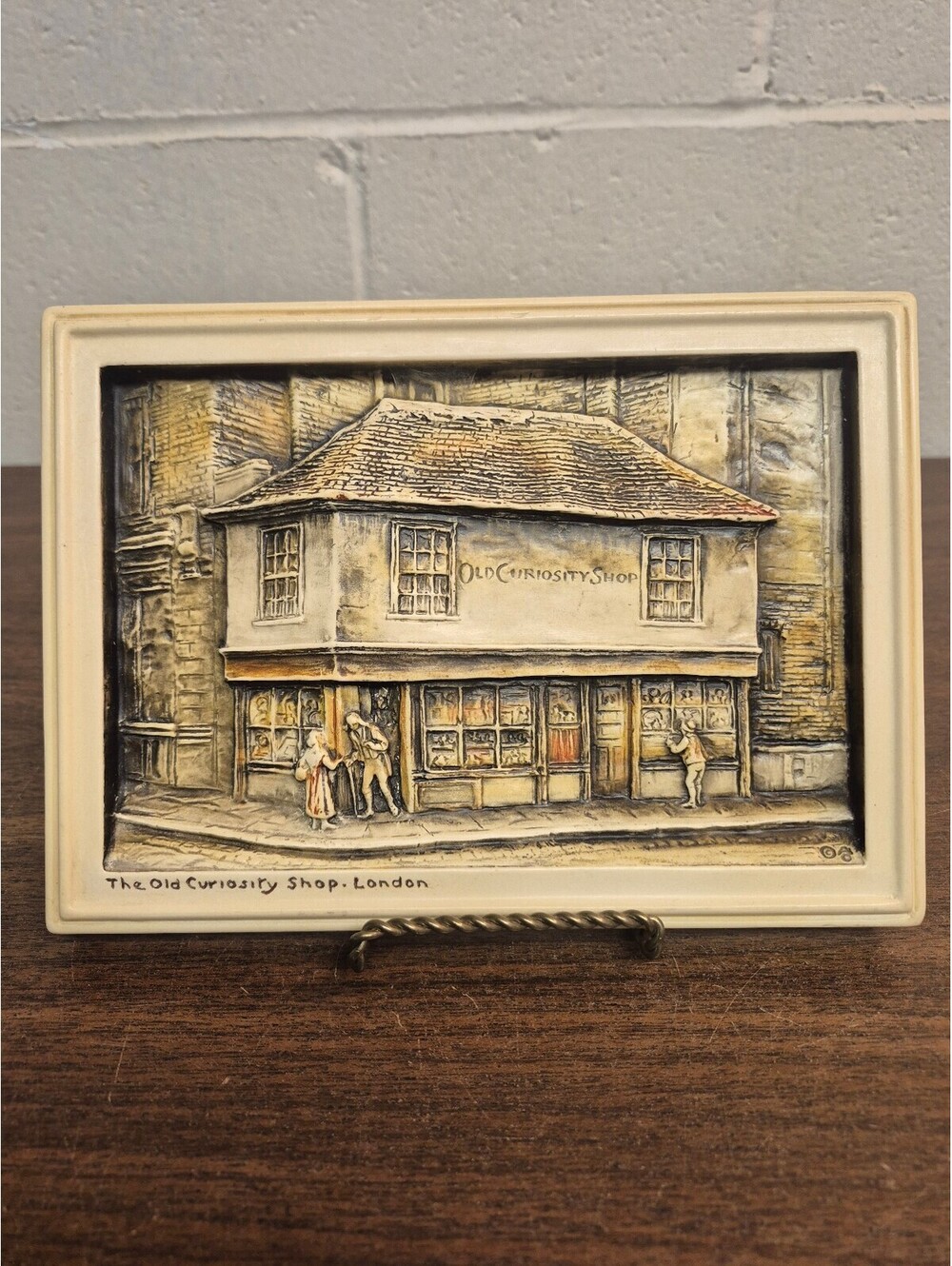 Vintage 3D Wall Plaque of The Old Curiosity Shop London 1929